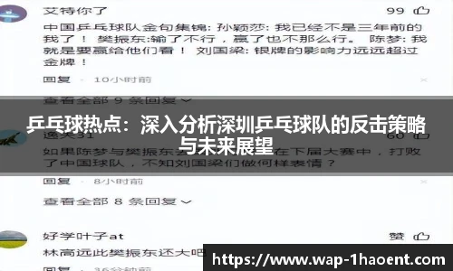 乒乓球热点:深入分析深圳乒乓球队的反击策略与未来展望