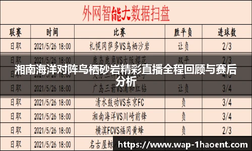 湘南海洋对阵鸟栖砂岩精彩直播全程回顾与赛后分析